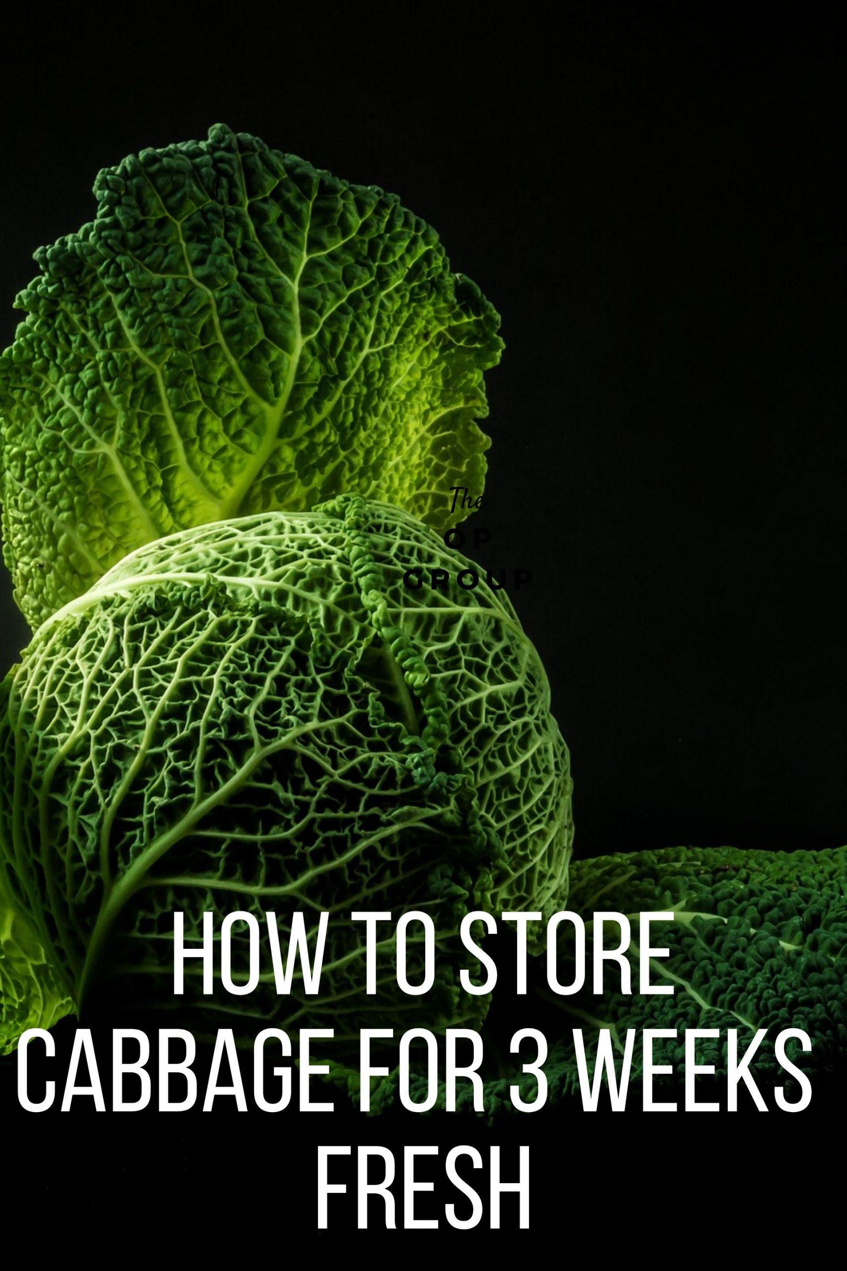 how to store cabbage